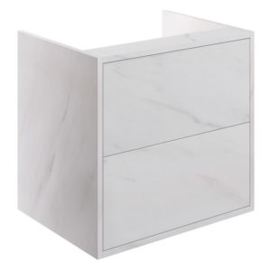 Bathrooms To Love Perla 600mm 2 Drawer Wall Vanity Unit Marble