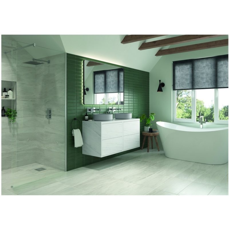 Bathrooms To Love Perla 900mm 2 Drawer Wall Vanity Unit Marble