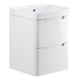 Bathrooms To Love Lambra 500mm Wall Cloakroom Unit Pack White Gloss