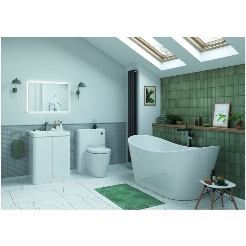Bathrooms To Love Lambra 500mm Floor Cloakroom Unit Pack White Gloss
