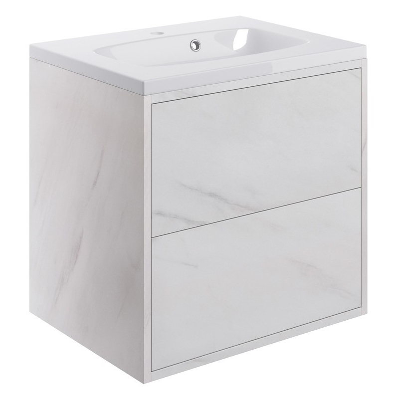 Bathrooms To Love Perla 600mm 2 Drawer Wall Unit & Basin Marble