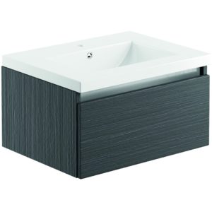 Bathrooms To Love Carino 600mm Wall Unit & Basin Graphitewood