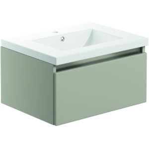 Bathrooms To Love Carino 600mm 1 Drawer Wall Unit & Basin Latte