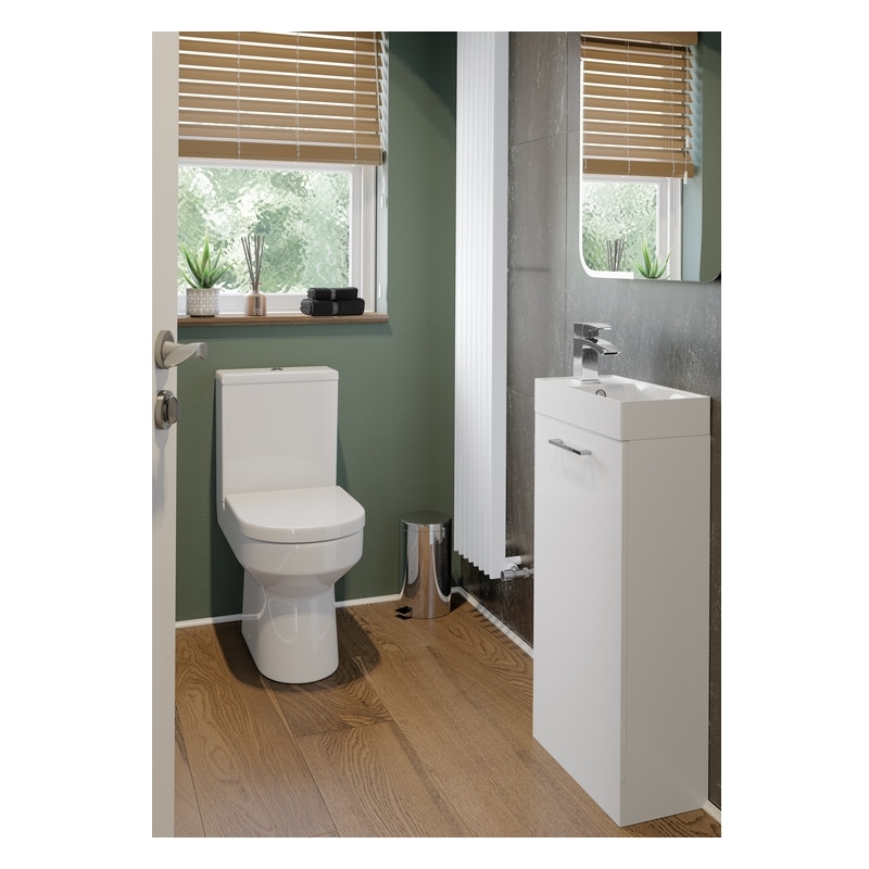 Bathrooms To Love Volta 410mm Floor Standing Unit & Basin White