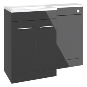 Bathrooms To Love Venosa 1100mm Floor L-Shape Pack LH Anthracite