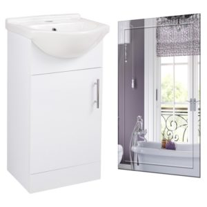 Bathrooms To Love Vista 450mm Floor Unit, Basin & Rockford Mirror