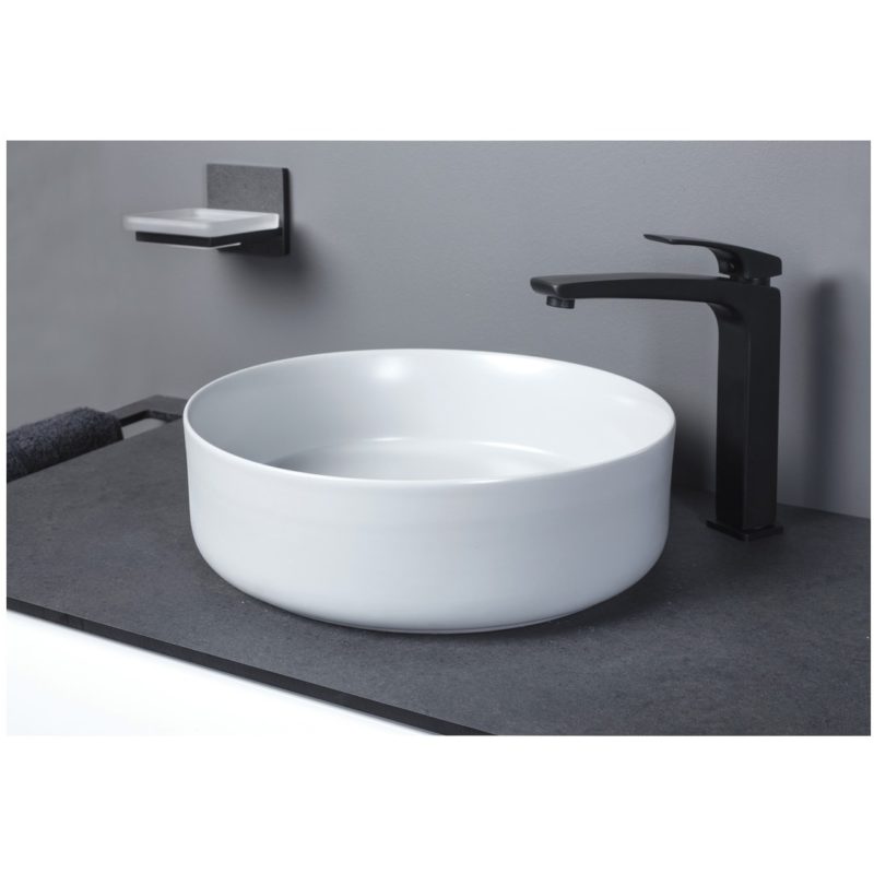 Bathrooms To Love Luxey 355mm Ceramic Washbowl & Waste Matt White