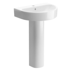 Bathrooms To Love Cilantro 555mm Basin & Full Pedestal