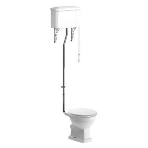 Bathrooms To Love Sherbourne High Level WC Pack, Satin White Seat