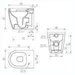Iona Liberty Rimless Back To Wall WC & Toilet Seat