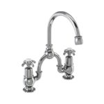Burlington Anglesey Arch Basin Mixer, Curved Spout, 200mm Centres