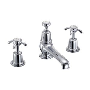 Burlington Anglesey 3 Hole Thermostatic Basin Mixer with Waste