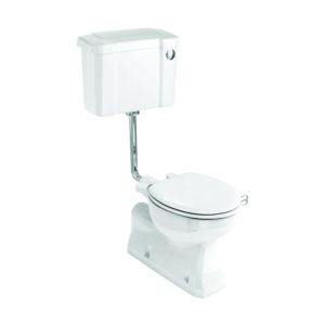 Burlington S Trap Low Level Toilet with 52cm Push Button Cistern