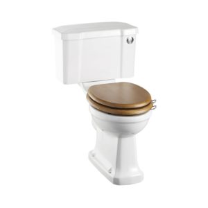 Burlington Rimless Close Coupled Toilet with 52cm Push Button Cistern