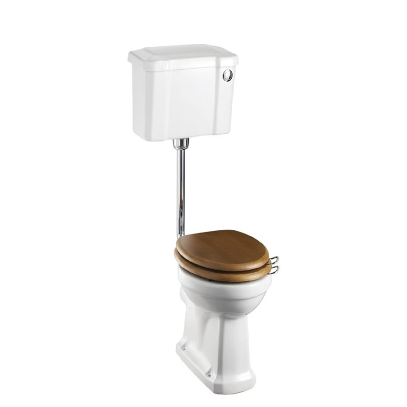 Burlington Standard Low Level Toilet, 44cm Push Button Cistern