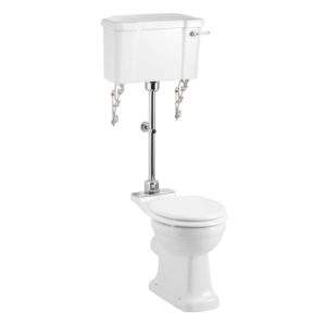 Burlington Standard Medium Level Toilet, 52cm Lever Cistern