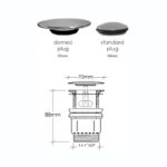 Cifial Deluxe Unslotted Clic-Clac Basin Waste Chrome
