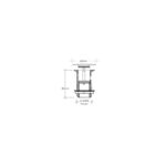 Cifial Slotted Clic-Clac Basin Waste with Removable Hair Trap