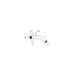 Cifial Compact 118mm Wall Shower Arm Chrome