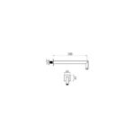 Cifial Square 350mm Fixed Wall Arm Chrome