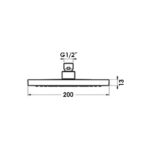 Cifial Streamline Square 200mm Shower Head