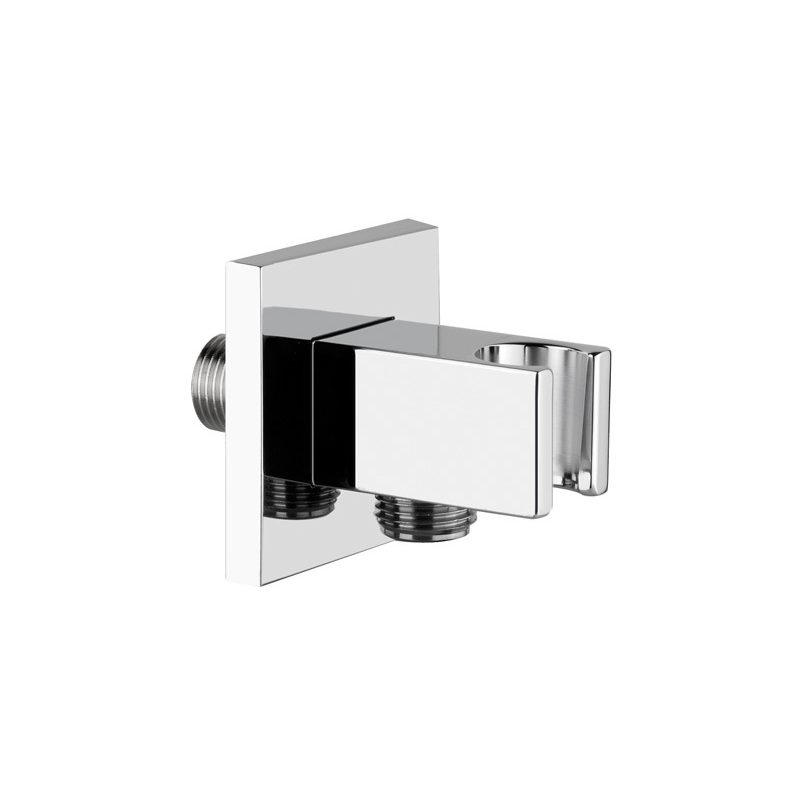 Cifial Quadra Combined Wall Outlet & Park Bracket Chrome