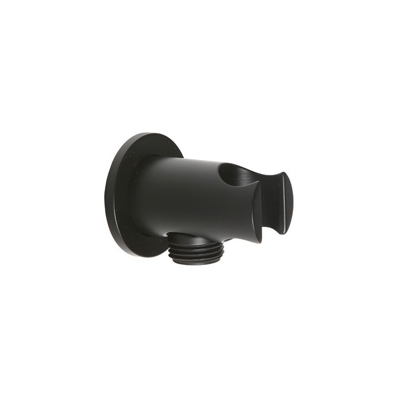 Cifial Black Round Combined Wall Outlet & Park Bracket