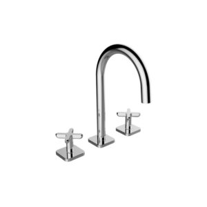 Cifial Texa 3 Hole Deck Basin Mixer Tap Chrome