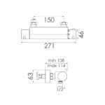 Cifial Technovation 465 Exposed Thermostatic Shower Valve Chrome