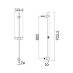 Cifial Technovation Integral 900mm Slider Bar Chrome