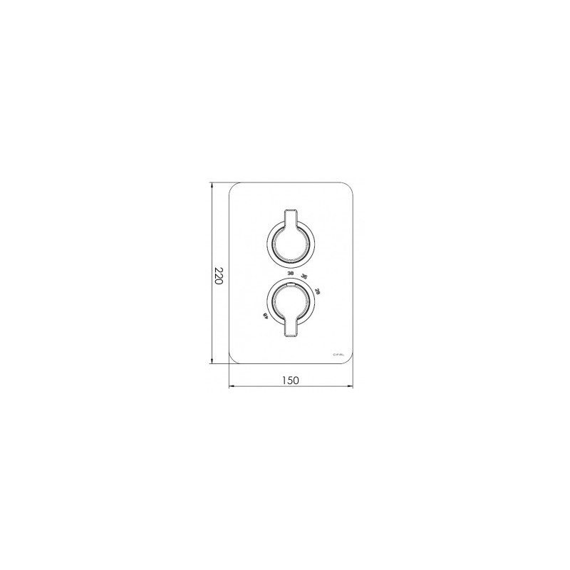 Cifial Coule 2 Control Thermostatic Valve Chrome