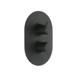 Cifial Black Thermostatic Valve, 1 Outlet