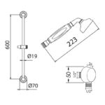 Cifial Traditional Flexi Slider Bar Kit Chrome