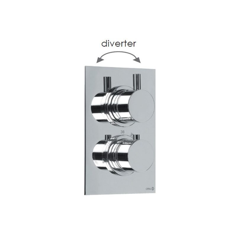Cifial Technovation 465 Thermostatic Valve with Diverter Chrome