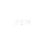 Cifial Slim Techno 3 Control Landscape Shower Valve, 2 Outlets