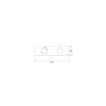 Cifial Slim Techno Landscape Shower Valve, 2 Outlets