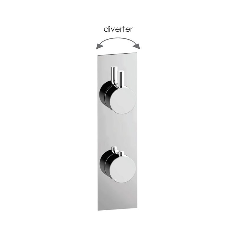 Cifial Slim Techno Thermostatic Shower Valve, 2 Outlets