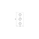 Cifial Coule 3 Control Thermostatic Valve Chrome