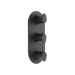Cifial Black 3 Control Thermostatic Valve, Vertical, 2 Outlets