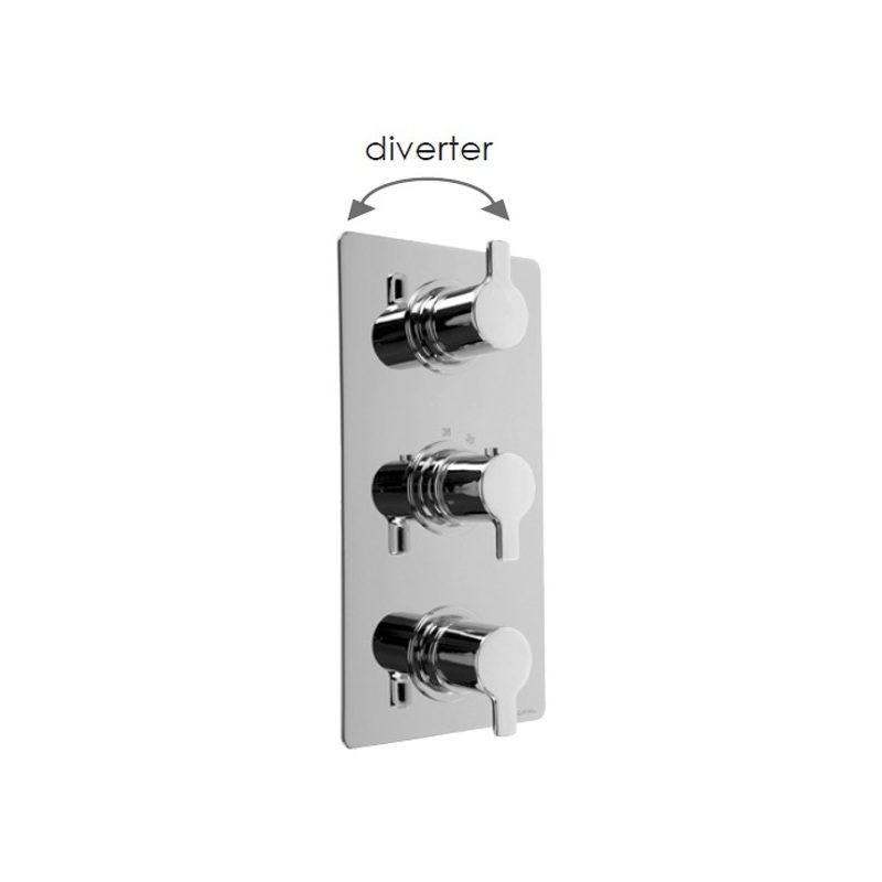 Cifial Coule 3 Control Thermostatic Valve with Diverter Chrome