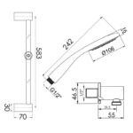 Cifial Claro Deluxe Flexi Slider Bar Kit Chrome