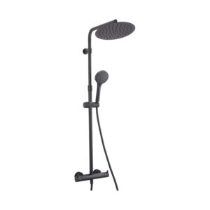 Cifial Thermostatic Shower Column Matt Black