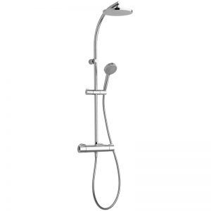 Cifial Round Multi Function Thermostatic Shower Column Chrome