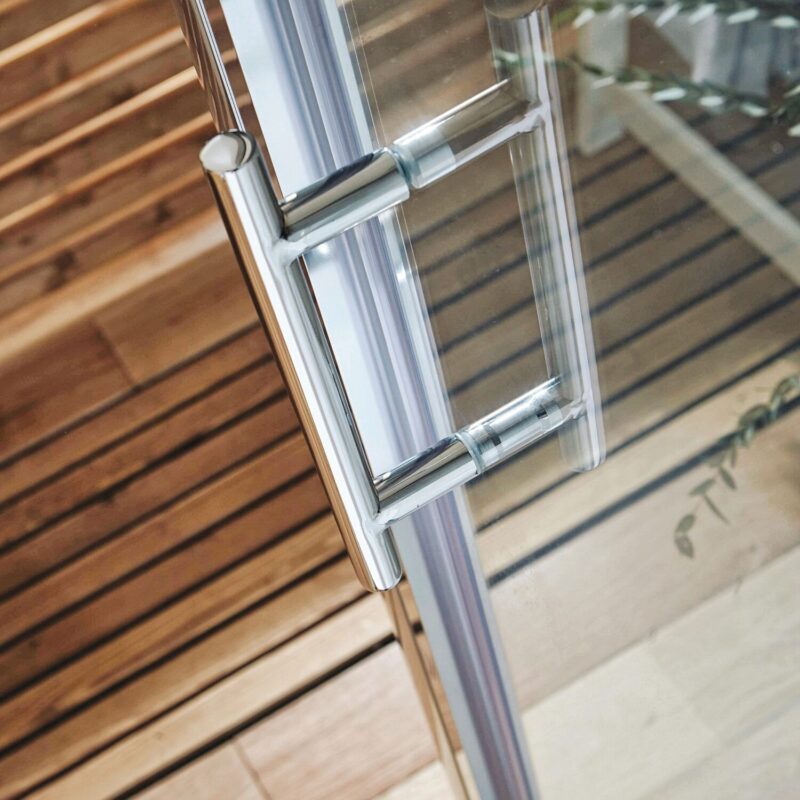 Scudo Bifold 900mm Semi Frameless Shower Door