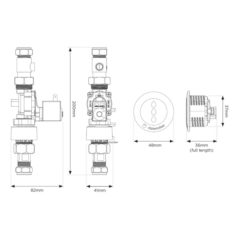Cistermiser Direct Flush Discreet Urinal Sensor Valve