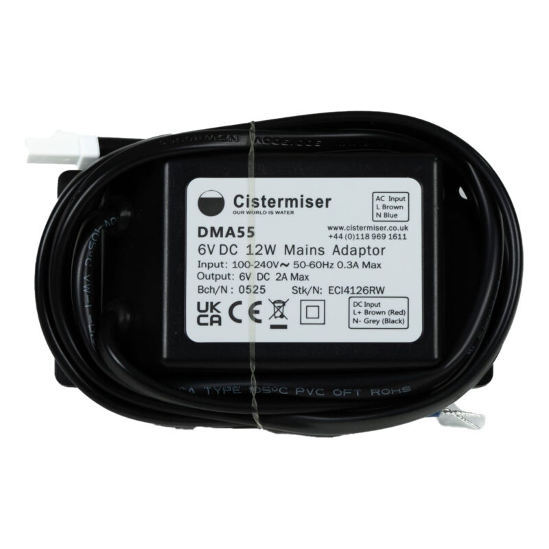 Cistermiser Mains Adapter 6V 12W DC Cistermiser Mains Adapter 6V 12W DC