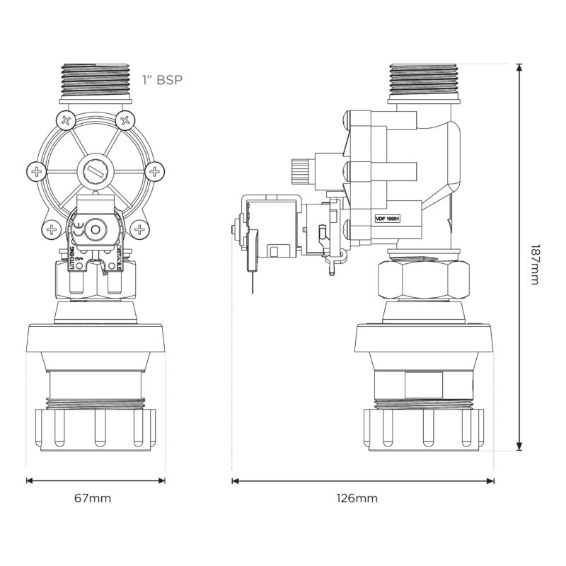 Cistermiser Easyflush Direct Valve Assembly