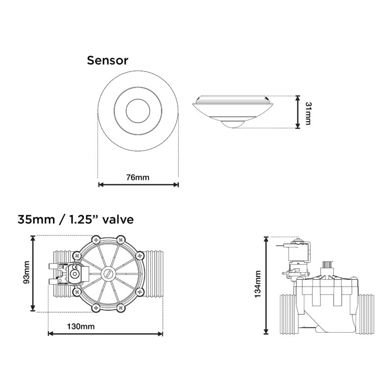 Cistermiser Sensazone Water Supply Shut-Off Controller 1 1/4"