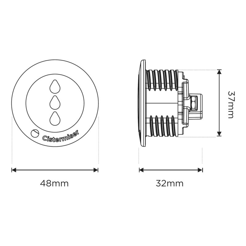 Cistermiser Easyflush Direct Sensor Wave Mode with Fittings