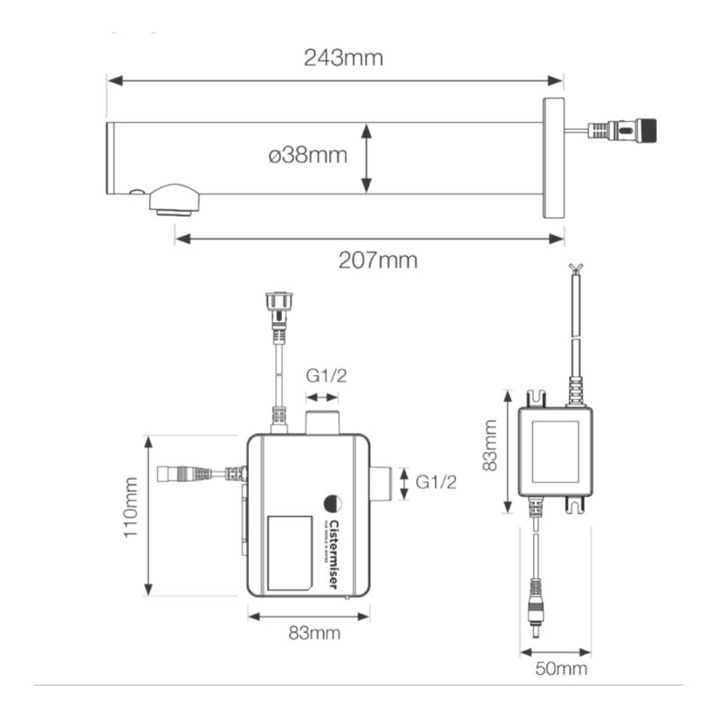 Cistermiser Vecta+ Sensor Spout